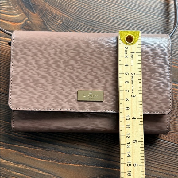 kate spade Blush Pink Leather Crossbody with Gold Plaque - Picture 6 of 16
